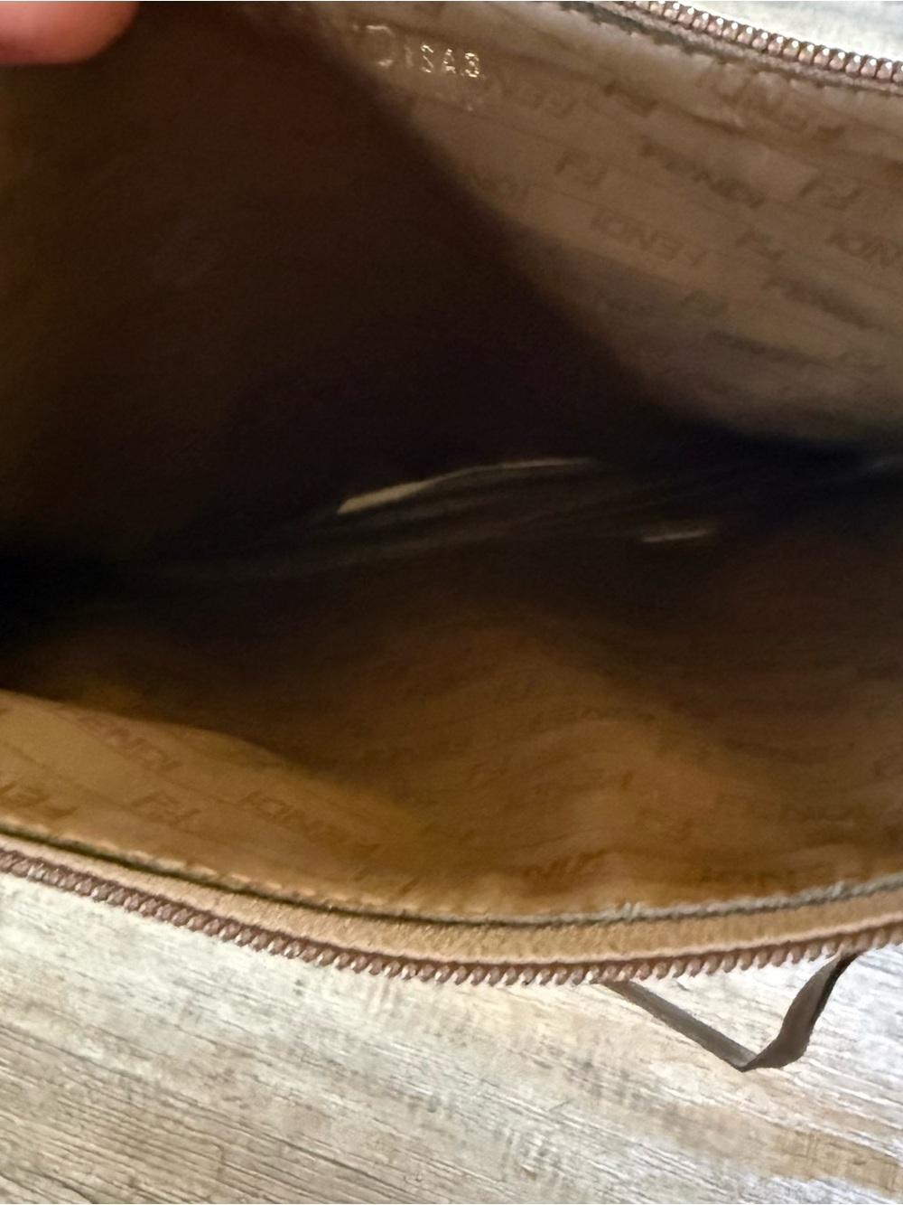 Vintage FENDI Zucchino FF Monogram Leather Vinyl Shoulder Crossbody Bag Italy - Picture 11 of 11